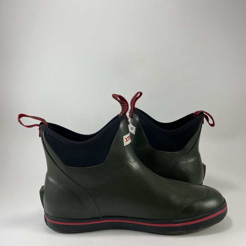 Xtratuf Tailgate Ankle Deck Boot 6 Inch Waterproof Mens Size 8 Green Fishing - Picture 4 of 13